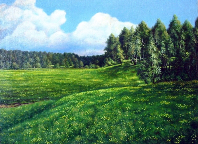 Painting for sale online - The Dandelion Glades