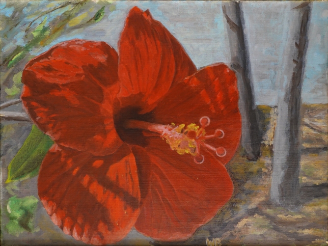 Painting for sale online - Greek Hibiscus