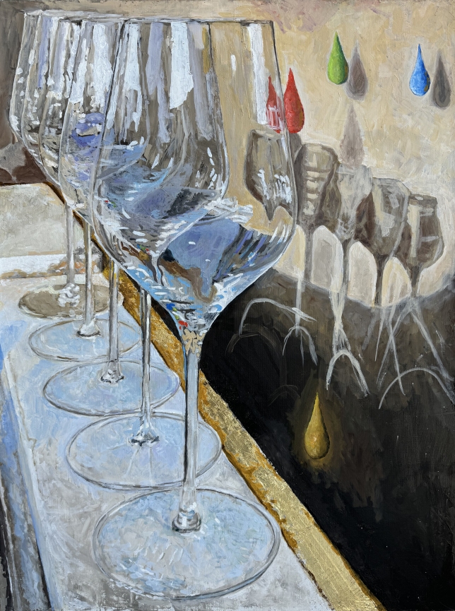 Painting for sale online - 5 glasses