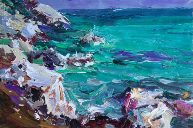 Painting for sale online - Stones and the sea