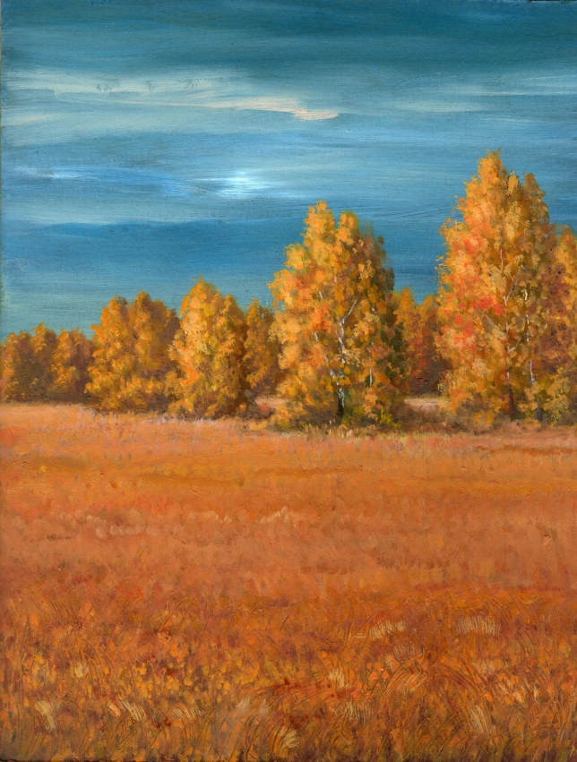 Painting for sale online - Among the Fields. October 2