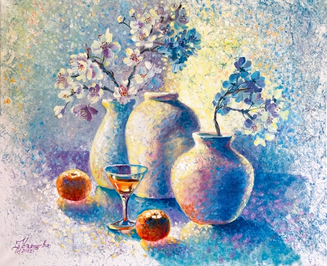 Painting for sale online - White still life