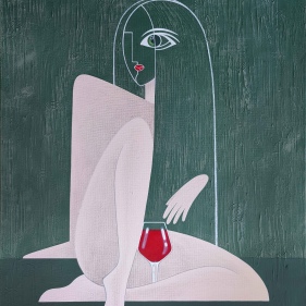 Painting for sale online - Listening to the silence inside