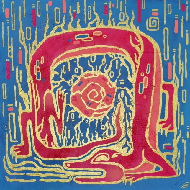 Painting for sale online - DRAGON AND THE SUN