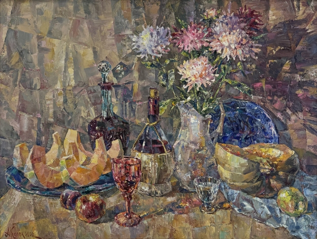 Painting for sale online - A glass of vodka on the table and more