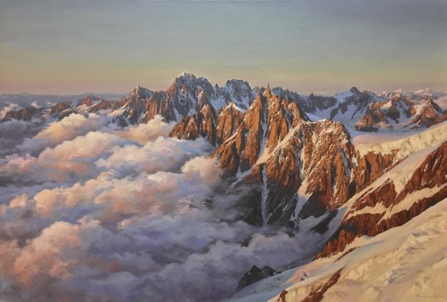 Painting for sale online - Alps, Aiguille du Midi