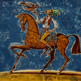 Painting for sale online - Hunting with a falcon