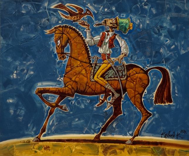 Painting for sale online - Hunting with a falcon