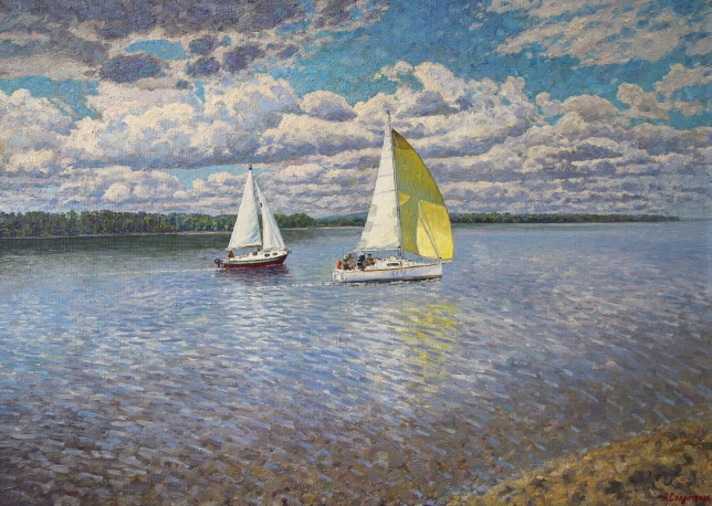 Painting for sale online - Summer on the Volga