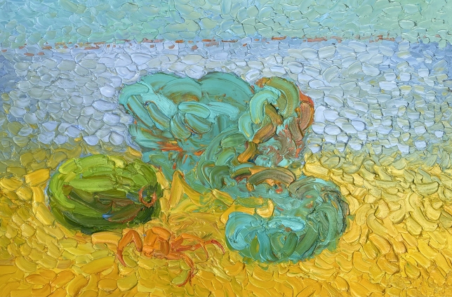 Painting for sale online - Rope, watermelon and crab