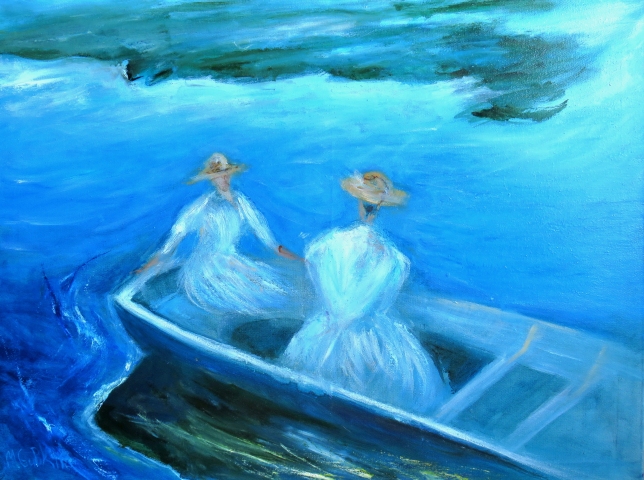Painting for sale online - The Walk (copy of Monet)