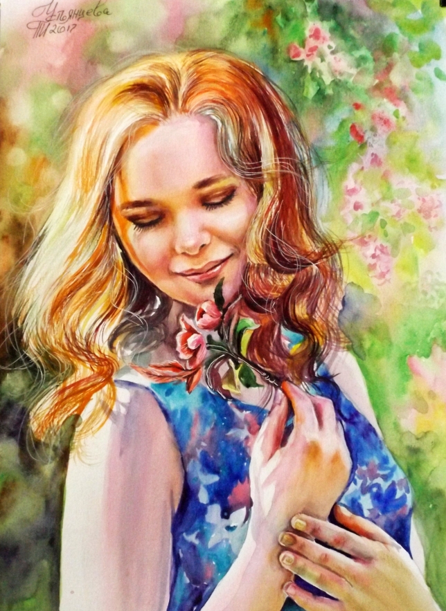 Painting for sale online - The apple tree is in bloom