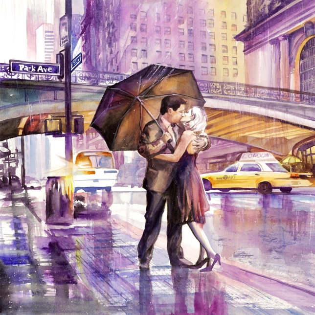 Painting for sale online - Romantic watercolor painting