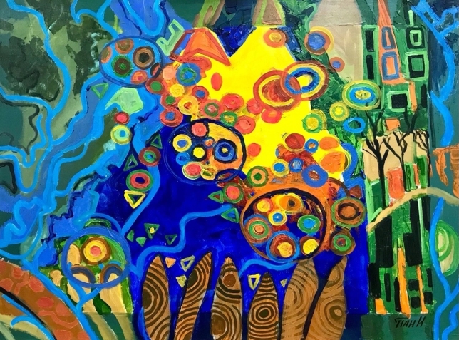 Painting for sale online - Night city