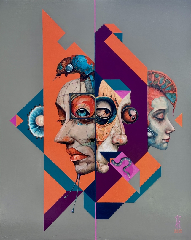 Painting for sale online - Geometry of metamorfoses