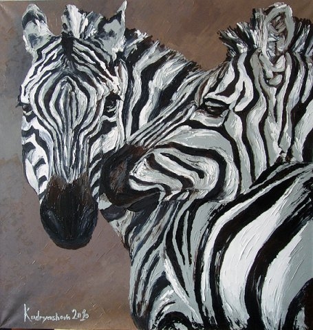 Painting for sale online - Zebras