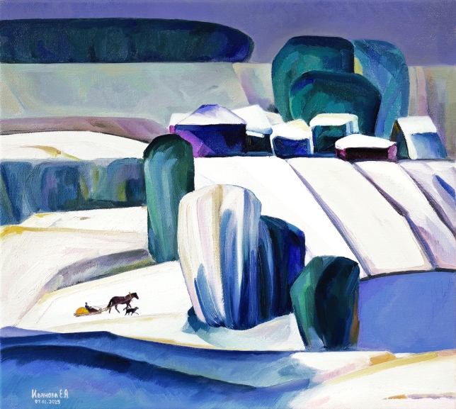 Painting for sale online - Winter landscape