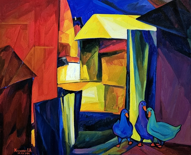Painting for sale online - Courtyard