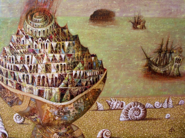 Painting for sale online - House full of bowls