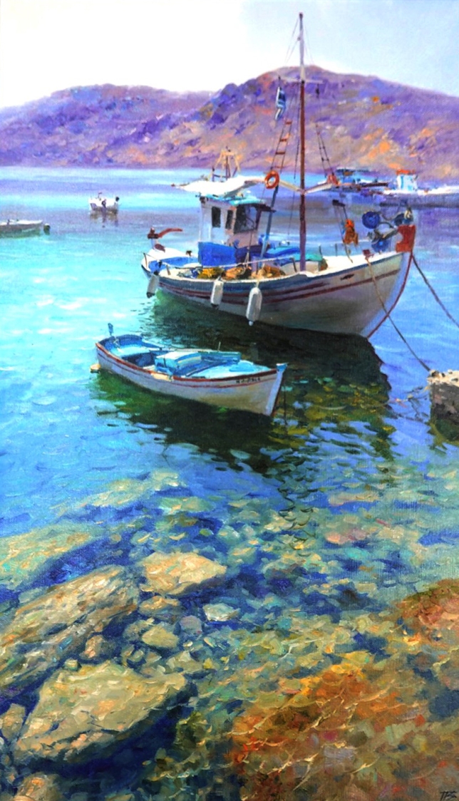 Painting for sale online - Fishing port