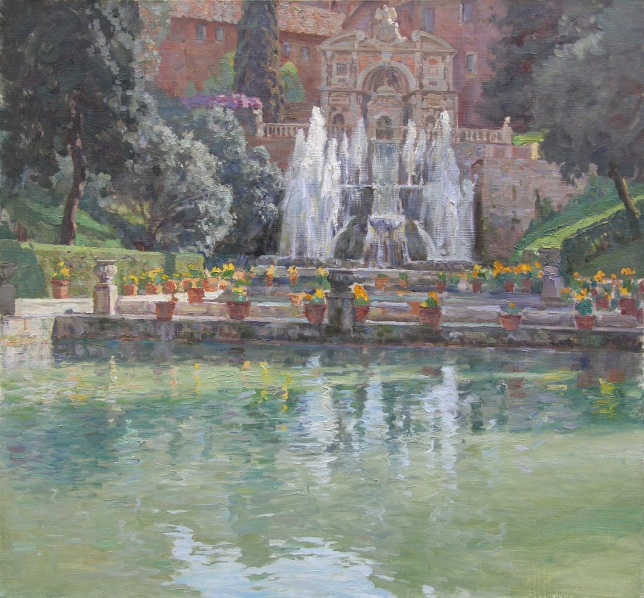 Painting for sale online - Fountain at Villa d'Este