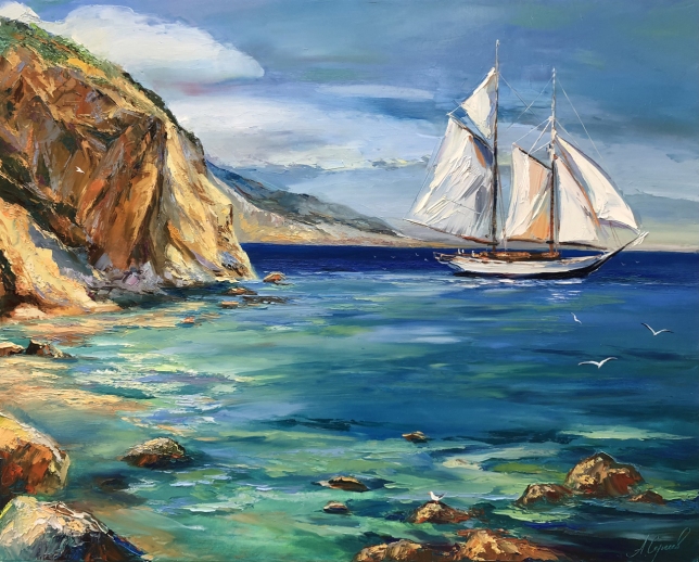 Painting for sale online - On the way to distant shores!