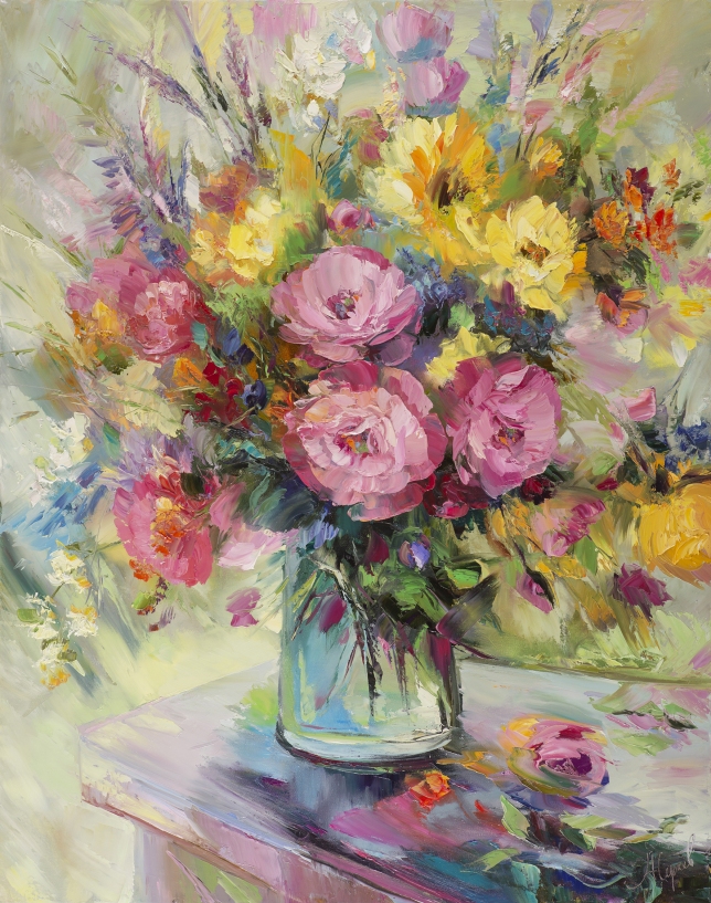 Painting for sale online - Sunny bouquet