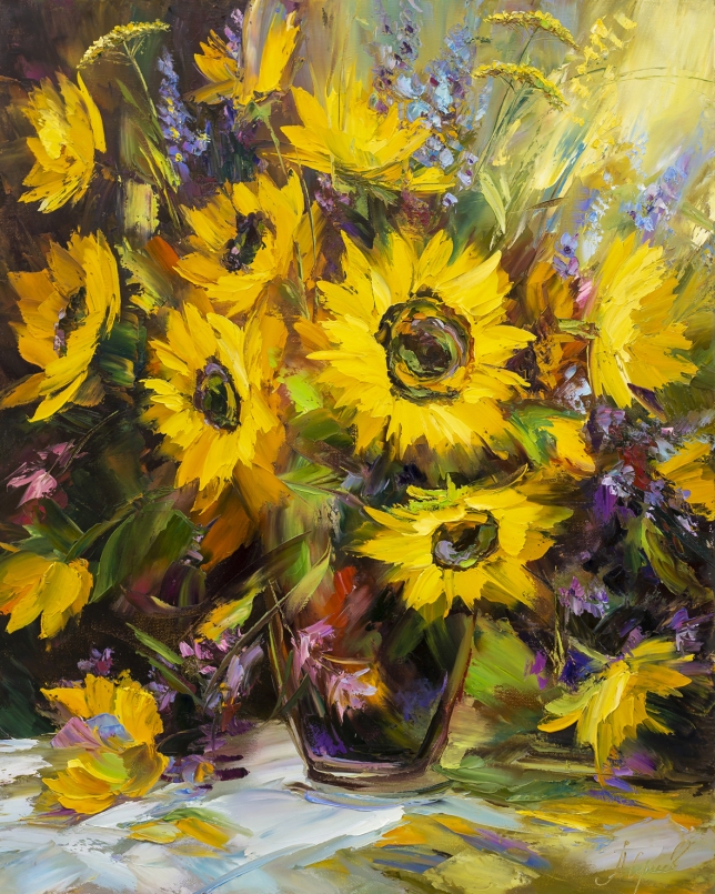 Painting for sale online - Sunflowers
