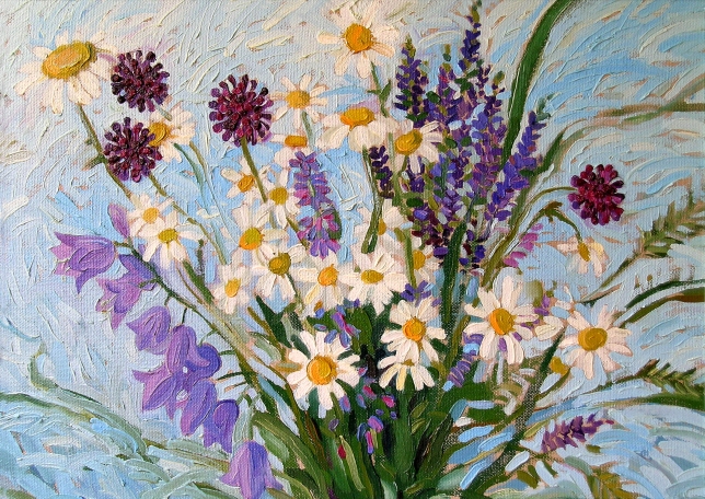 Painting for sale online - THE BOUQUET FROM THE JULY FOREST