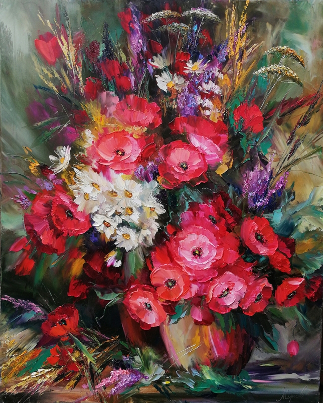 Painting for sale online - Poppy Symphony
