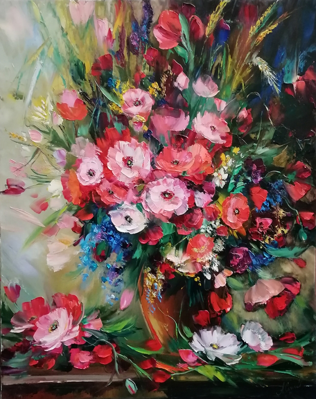 Painting for sale online - Festive bouquet