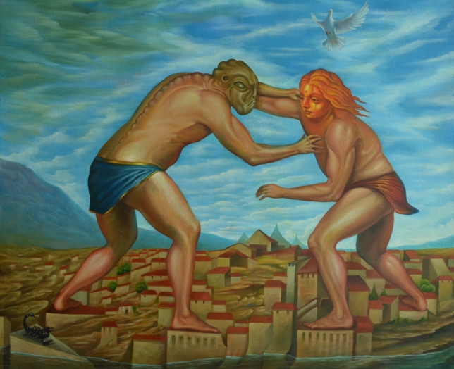 Painting for sale online - Fiery face