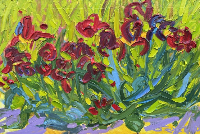 Painting for sale online - Red tulips