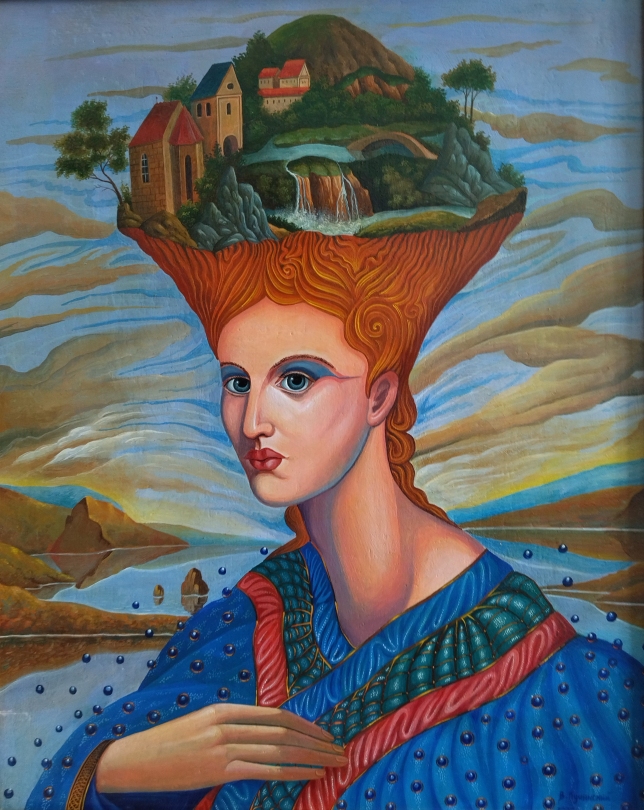Painting for sale online - Lady in blue