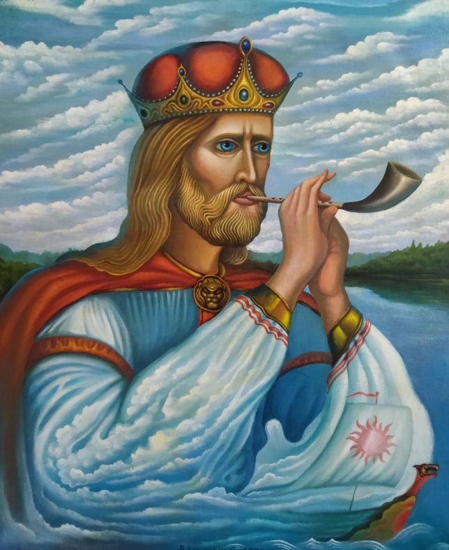 Painting for sale online - Playing the horn