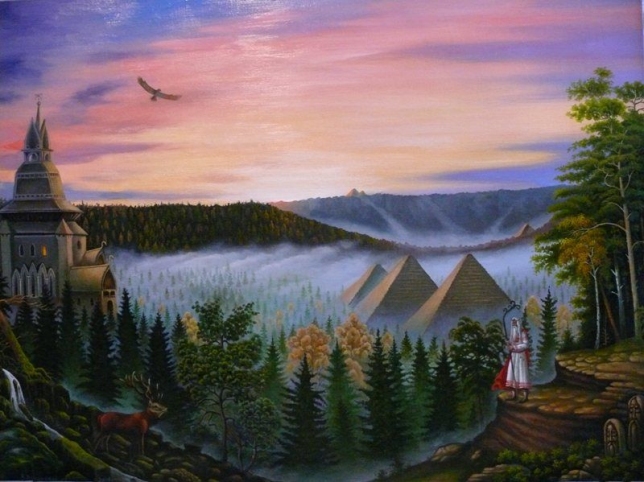 Painting for sale online - A lost temple