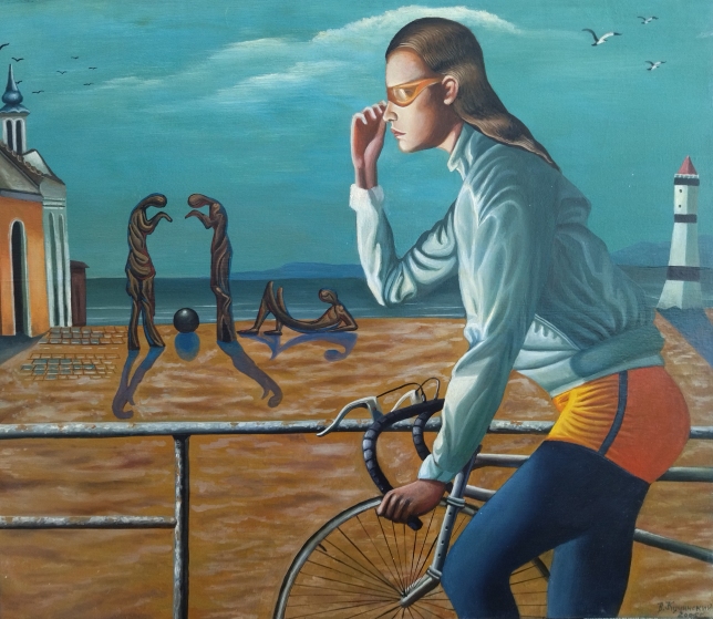 Painting for sale online - Сyclist