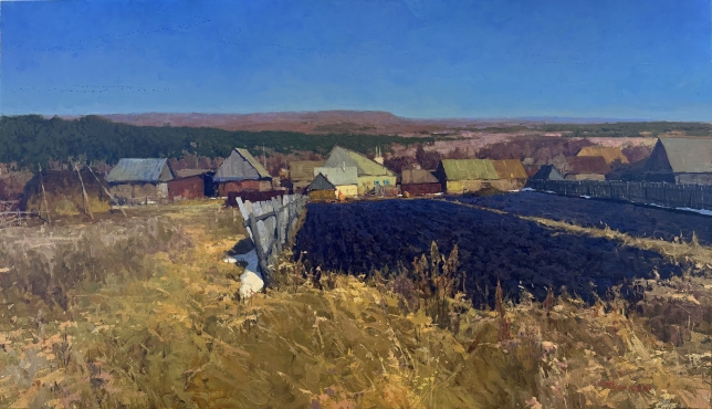 Painting for sale online - Spring. Geese are flying