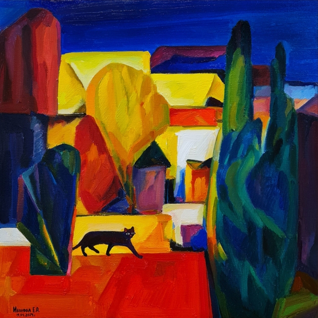 Painting for sale online - Cat