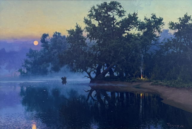 Painting for sale online - Twilight on the Volga