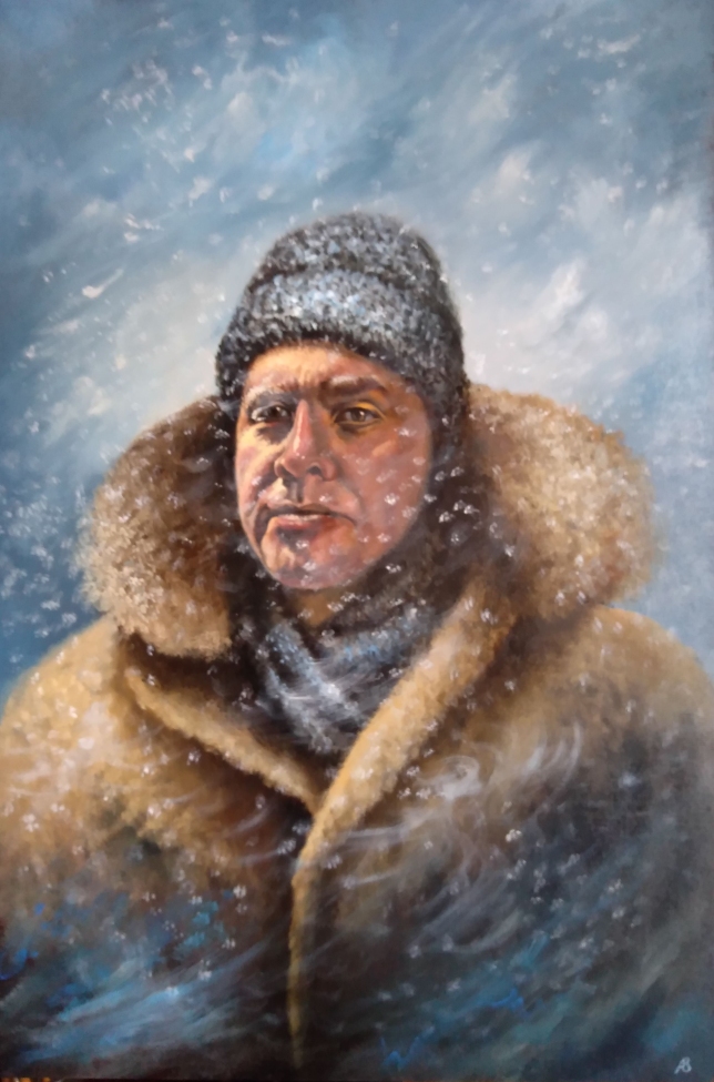Painting for sale online - The Snowy Man 