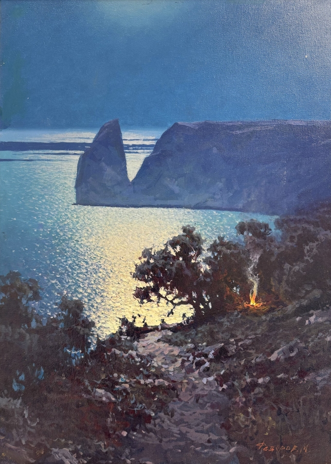 Painting for sale online - Fiolent Moonlit Night