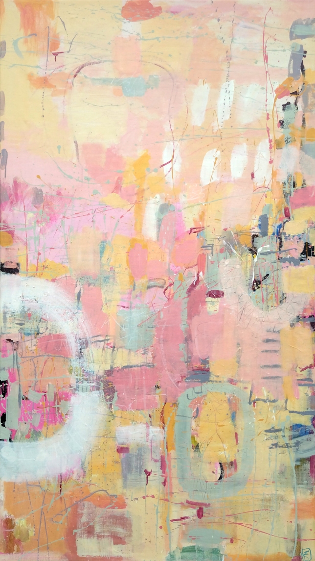 Painting for sale online - Peaches in champagne