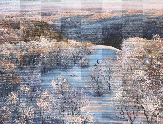 Painting for sale online - CRYSTAL DAY. FROM A BIRD'S FLIGHT VIEW