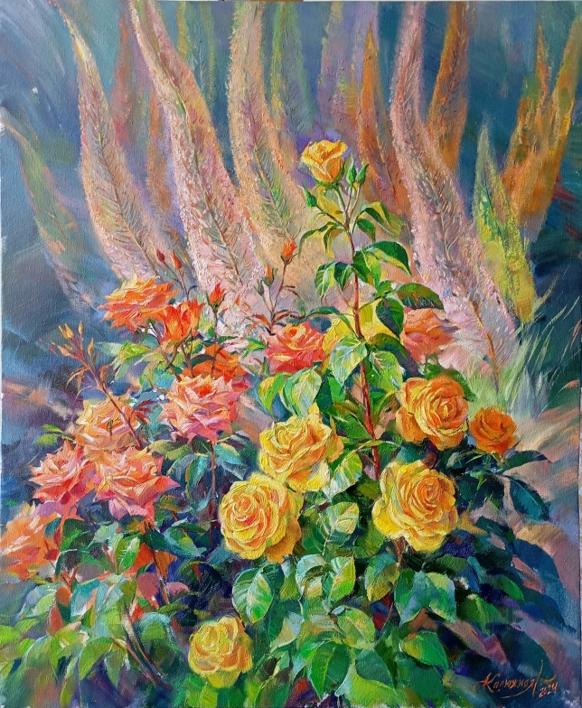 Painting for sale online - Roses with Eremiruses 