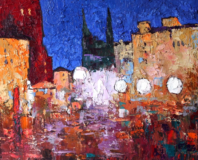Painting for sale online - Evening Prague