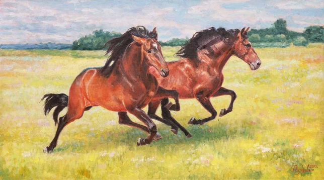 Painting for sale online - Wind in the manes