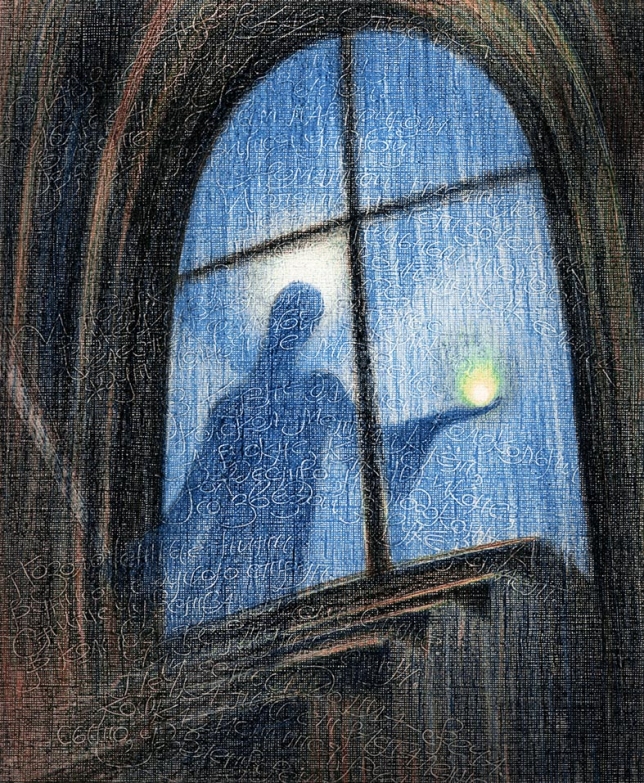 Painting for sale online - OPERATOR OF KALEIDOSCOPE. ANGEL OF CHRISTMAS