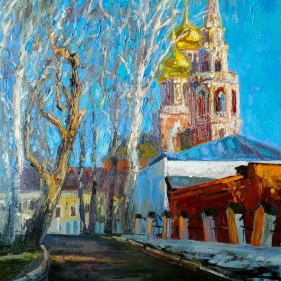 Painting for sale online - A corner of old Moscow. Temple in Kadashi