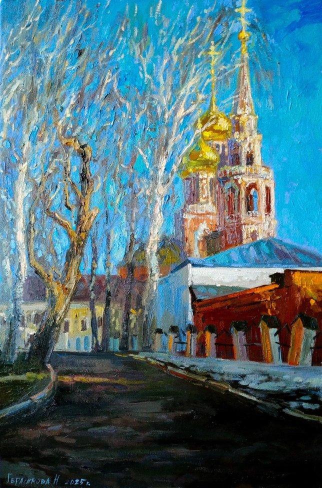 Painting for sale online - A corner of old Moscow. Temple in Kadashi.